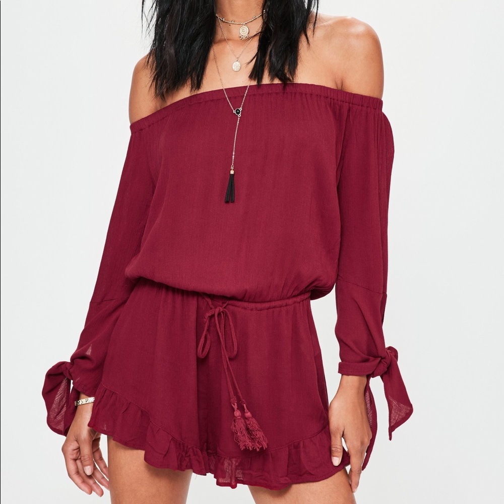 Burgundy romper